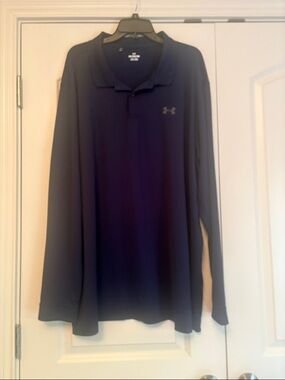 Under Armour Men’s Long Sleeve Polo - Navy Blue